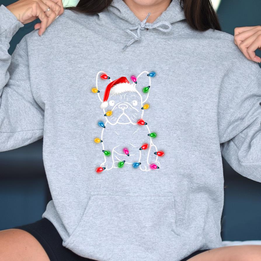 Christmas Lights Dog French Bulldog Hoodie image 2