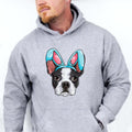 Boston Terrier Easter Bunny Ears Funny Boys Girls Kids Dog Hoodie image 0