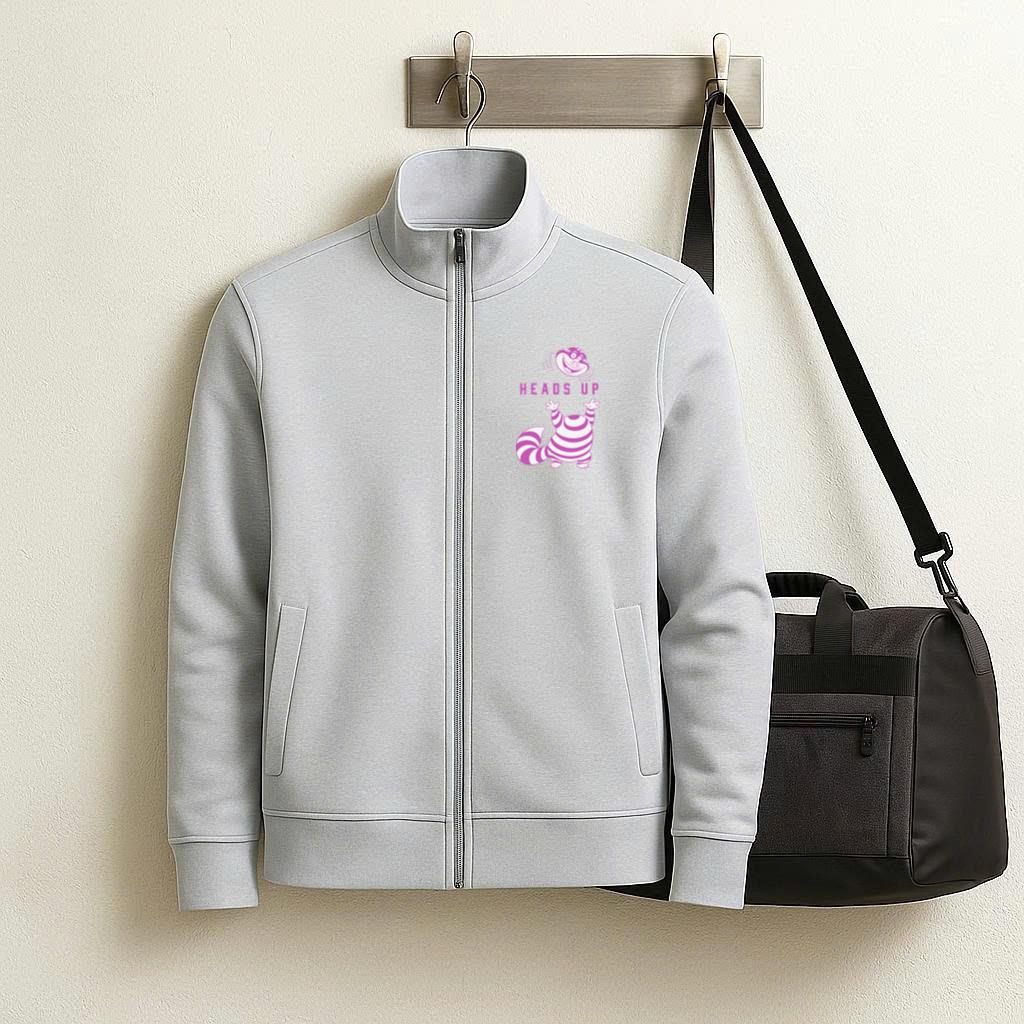 Disney Alice in Wonderland Cheshire Cat Heads Up Sweatshirt Jacket image 1