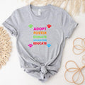 Adopt Foster Donate Volunteer Educate Dog T-Shirt image 0
