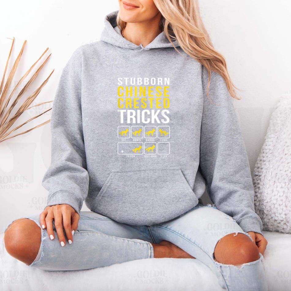 Chinese Crested Stubborn Dog Tricks Hoodie image 3