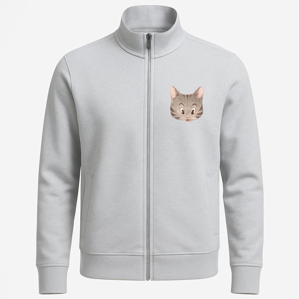 Image Of A Gray Cat With Big Eyes Jacket image 0