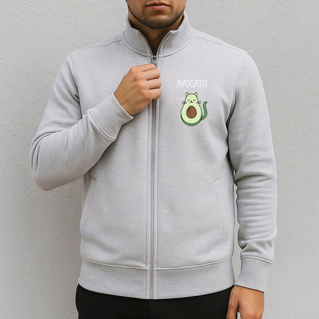 Avogato Funny Hola Retro Cat Avocado Jacket image 2