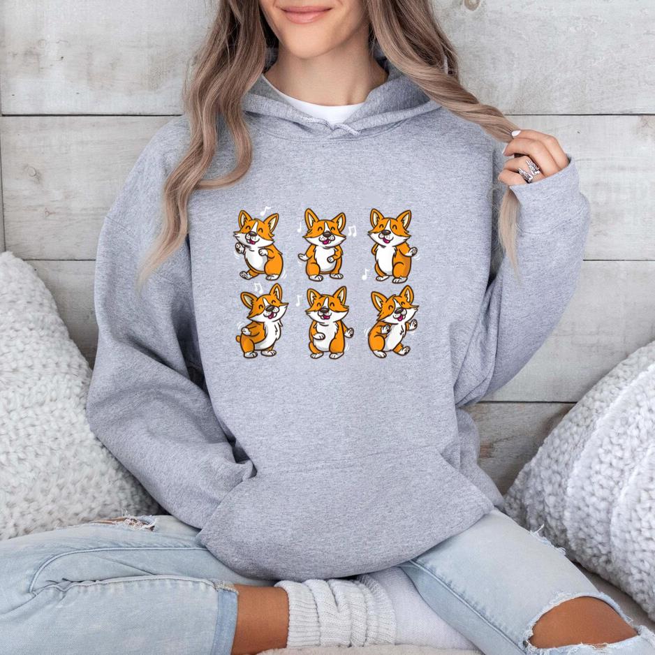 Cute Floss Dancing Corgi Puppies Dog Hoodie image 1