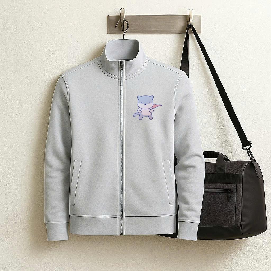 Cute Superhero Cat Character Jacket image 1