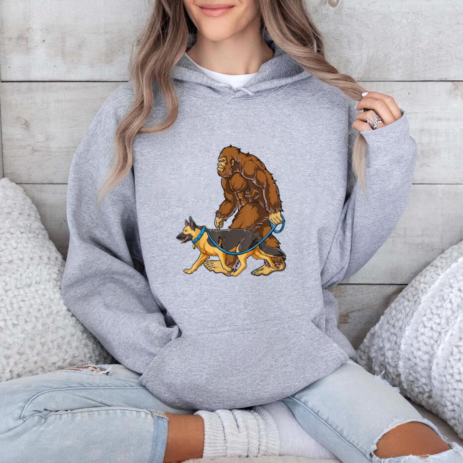 Bigfoot Dog Walk German Shepherd Hoodie image 1
