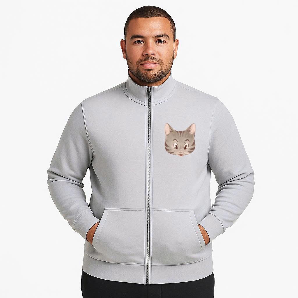 Image Of A Gray Cat With Big Eyes Jacket image 3