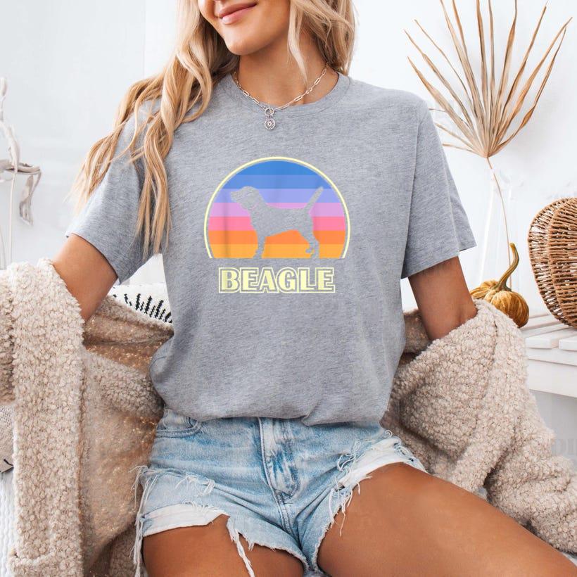Beagle Vintage Sunset Dog T-Shirt image 2