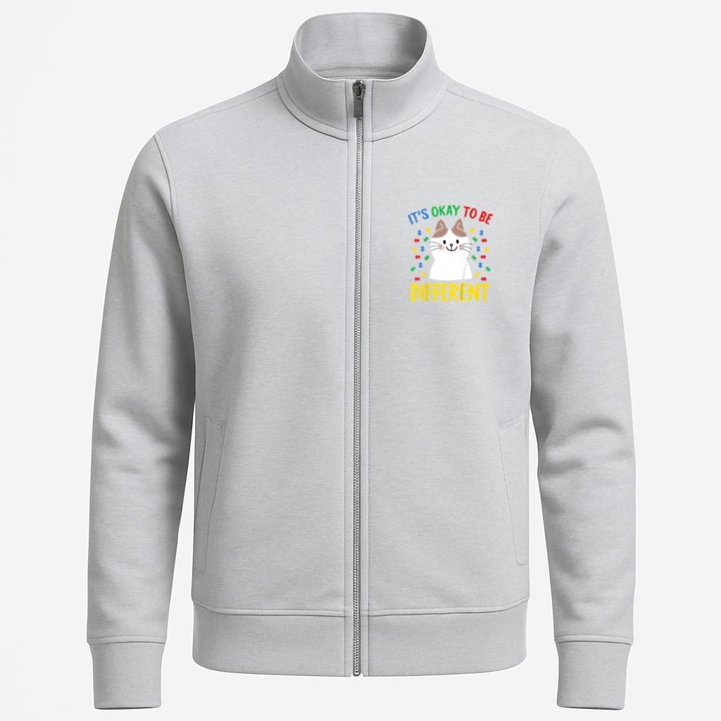 Its Ok To Be Different Autism Awareness Cat Jacket image 0