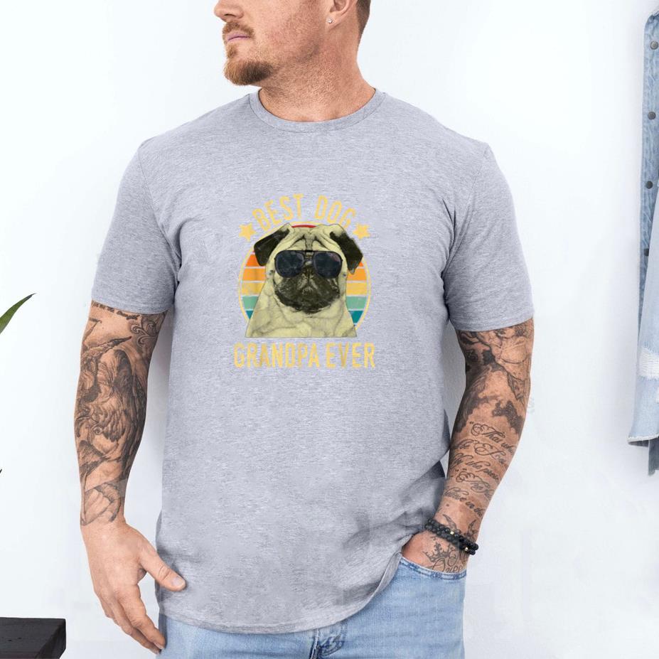 Best Dog Grandpa Ever Pug T-Shirt image 3