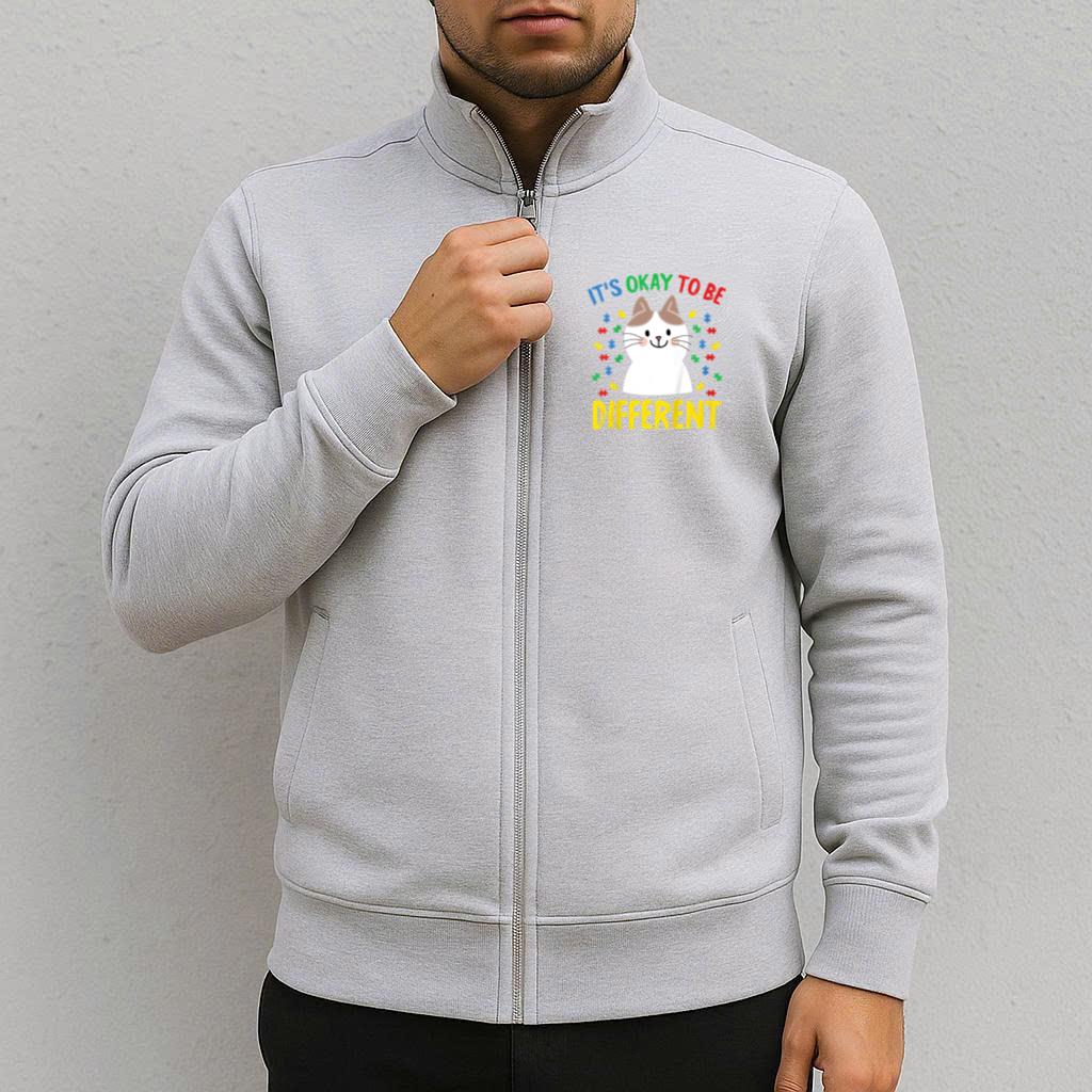 Its Ok To Be Different Autism Awareness Cat Jacket image 2