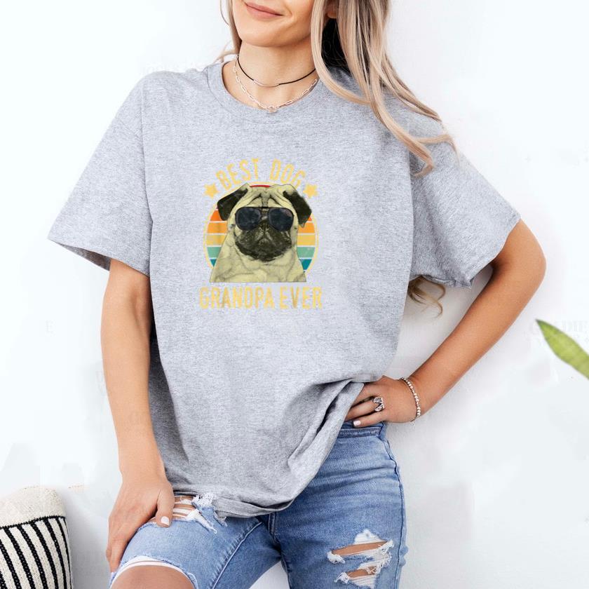 Best Dog Grandpa Ever Pug T-Shirt image 1