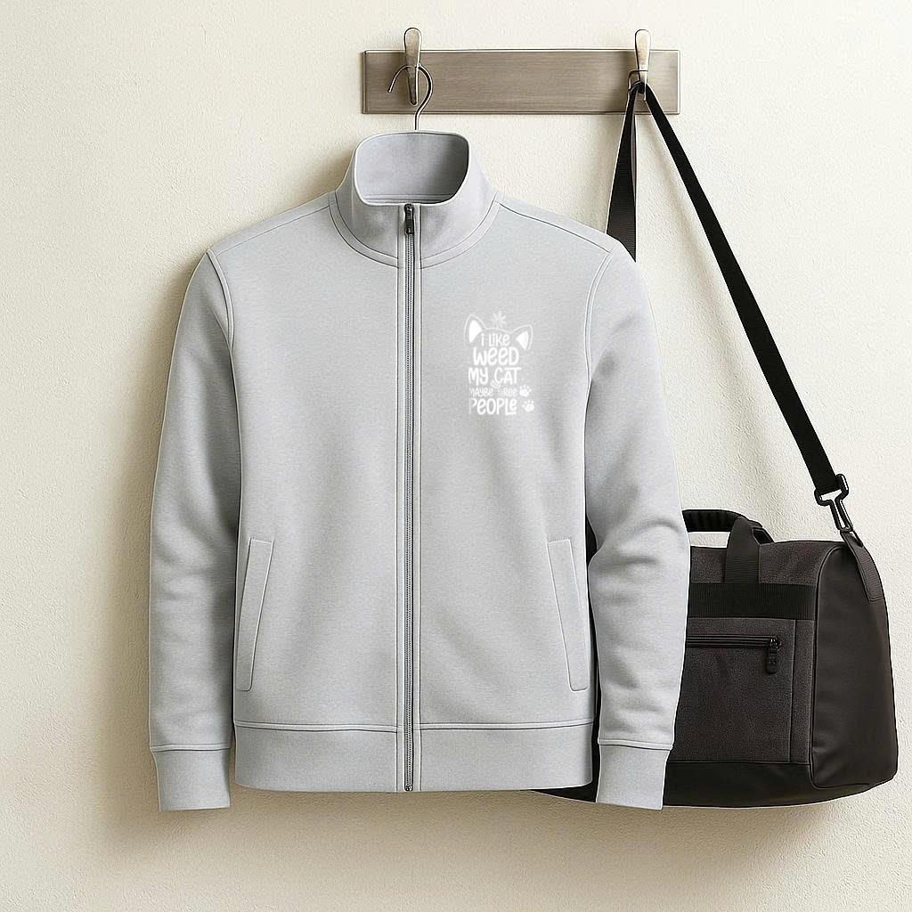 I Like Weed Cat May Be 3 People Jacket image 1