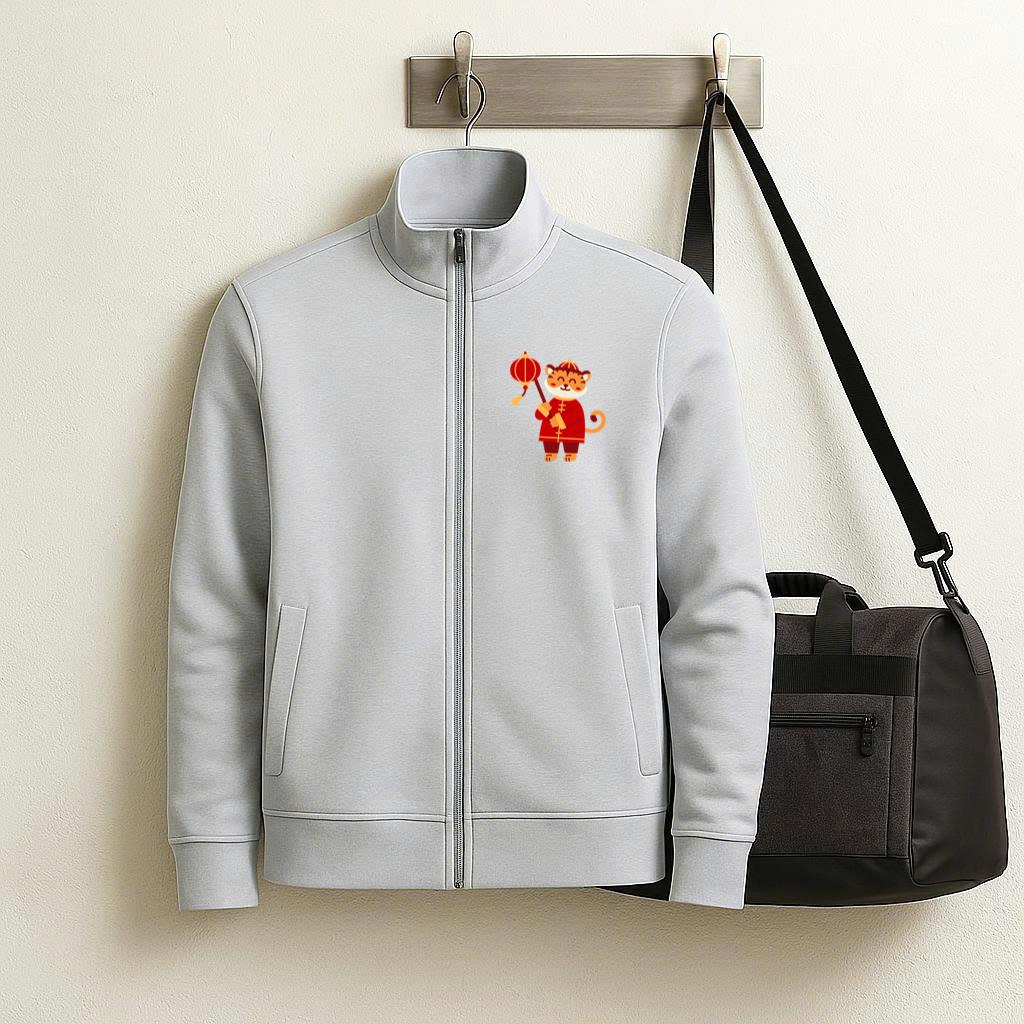 Chinese Cat Holding A Lantern Jacket image 1